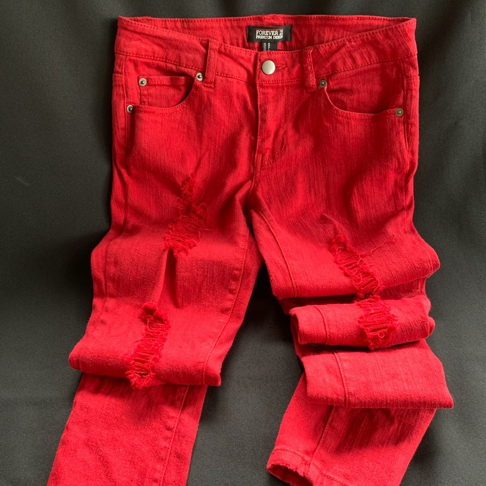 ❤️ Forever 21 Premium Denim | Red Skinny Jeans ❤️